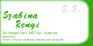 szabina renyi business card